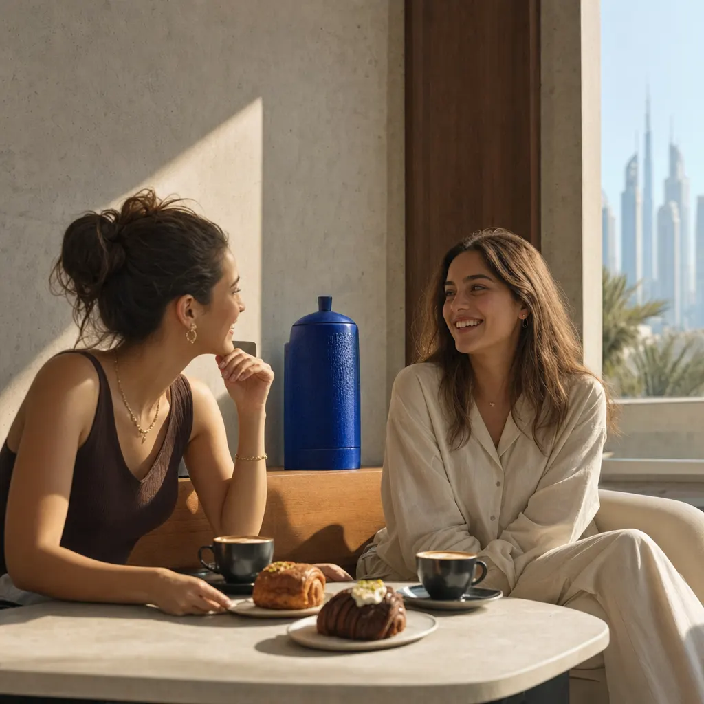 Friends catching up over coffee